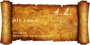 Alt Laura névjegykártya